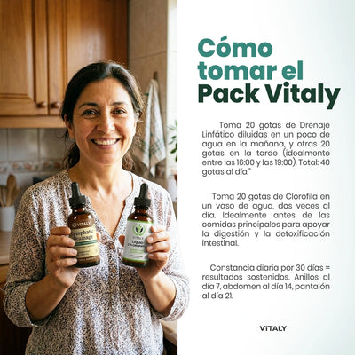 Gotas Vitaly® | Pack Reset (Linfático+Clorofila)